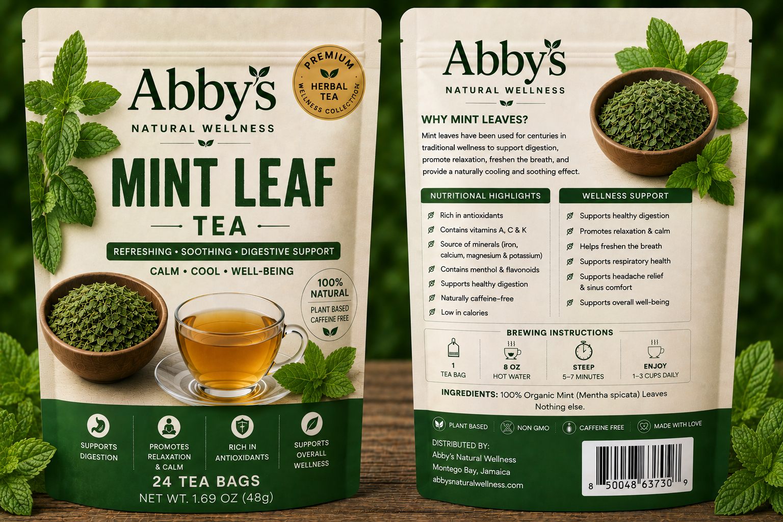 Mint Leaf Tea — Abby's Natural Wellness Cooling Peppermint