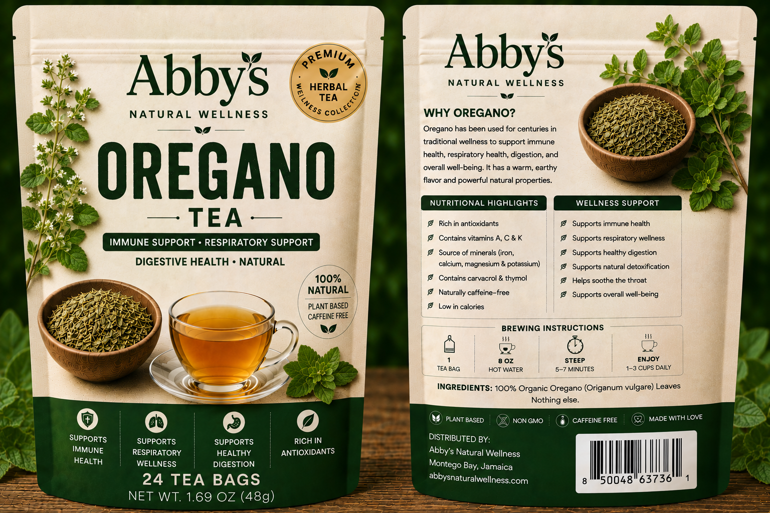 Oregano Tea - traditional wellness herb to combine with sea moss