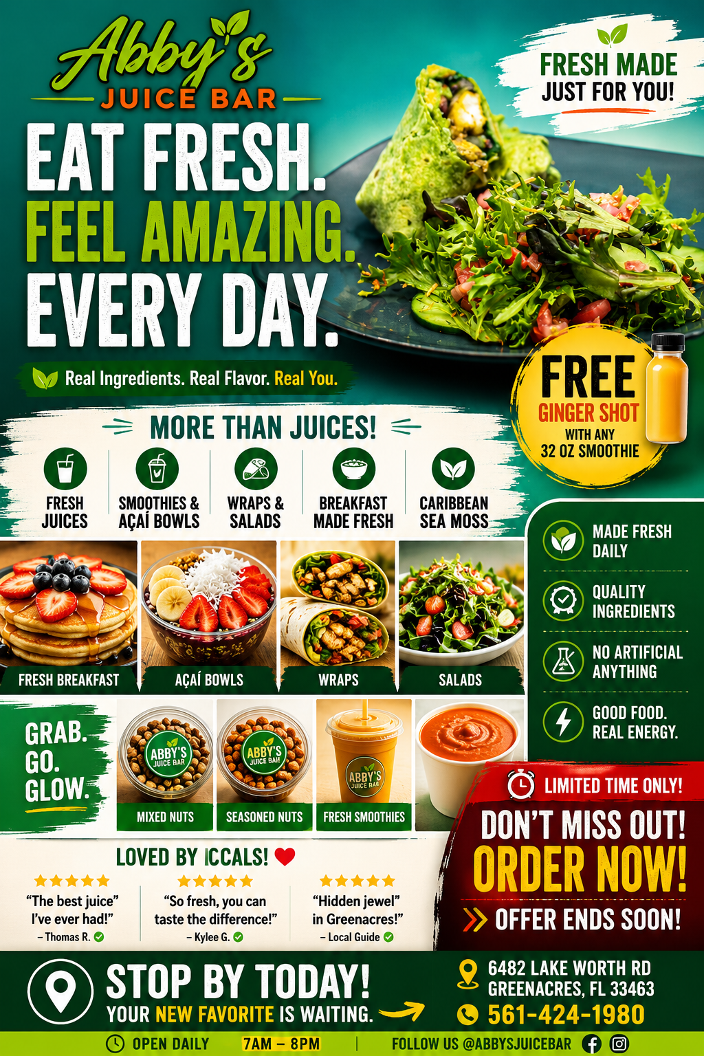 Healthy chicken wrap Greenacres FL